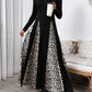 Perfee Leopard Square Neck Long Sleeve Maxi Dress