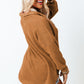 Waffle-Knit Collared Neck Long Sleeve Shirt