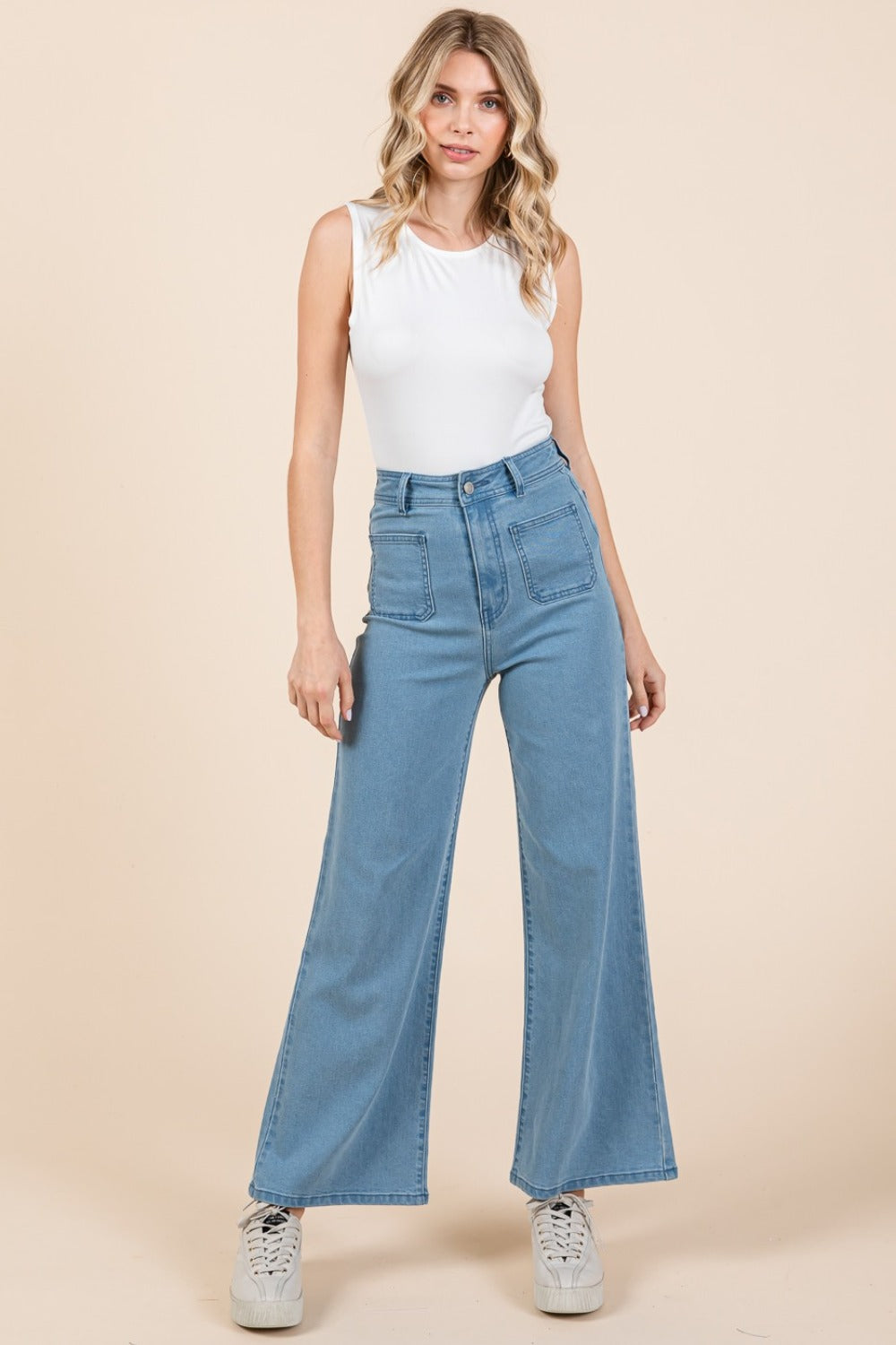 Mittoshop High Waist Wide Leg Jeans *