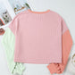 Color Block Round Neck Long Sleeve Top