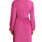 Surplice Long Sleeve Mini Dress