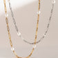 Stainless Steel Pearl Chain Necklace