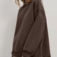 Round Neck Dropped Shoulder Long Sleeve Sweatshirt