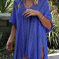 Cutout V-Neck Cover-Up with Tassel
