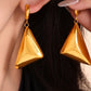 18K Gold-Plated Triangle Dangle Earrings
