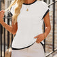 Contrast Trim Round Neck Short Sleeve T-Shirt