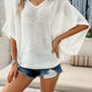 V-Neck Batwing Sleeve Knit Top