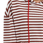 Drawstring Striped Long Sleeve Hoodie