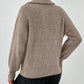 Honey Half Zip Dropped Shoulder Sweater