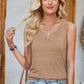 Full Size Heathered Notched Wide Strap Tank