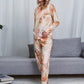 Full Size Tie-Dye Round Neck Top and Pants Lounge Set