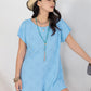 Round Neck Short Sleeve Romper