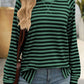 Mandy Striped Round Neck Long Sleeve T-Shirt