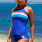 Grecian Neck Swim Top and Bottom Set