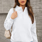 Quarter Zip Dropped Shoulder Sweatshirt