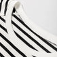 Slit Striped Round Neck Long Sleeve Sweatshirt