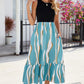 FULL SIZE Striped Round Neck Sleeveless Midi Dress