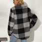 Shiny Plaid Half Zip Long Sleeve Sweatshirt