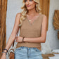 Full Size Heathered Notched Wide Strap Tank