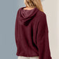 Double Take Half Zip Long Sleeve Hoodie with Kangaroo Pocket