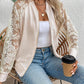 Lace Baseball Collar Zip Up Jacket
