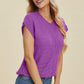 Double Take Full Size Cable-Knit Round Neck Cap Sleeve Sweater