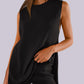Mandy Side Slit Round Neck Tank and Shorts Sweater Set