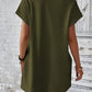 Full Size Round Neck Short Sleeve Mini Dress