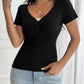 Devine Decorative Button Short Sleeve T-Shirt