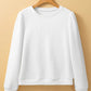 Textured Round Neck Long Sleeve Top