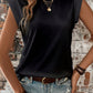 Round Neck Cap Sleeve Blouse