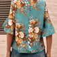 Printed Round Neck Half Sleeve Blouse