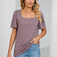 Square Neck Puff Sleeve T-Shirt