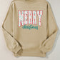 MERRY CHRISTMAS Round Neck Long Sleeve Sweatshirt
