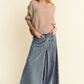 Davi & Dani Round Neck Batwing Sleeve Sweater