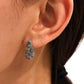 Stainless Steel Inlaid Zircon Teardrop Earrings