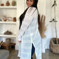 Double Take Full Size Open Front Longline Cardigan