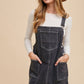 Annie Wear Wide Strap Denim Overall Dress with Pockets