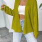 Open Front Dropped Shoulder Cardigan
