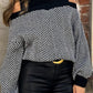Mock Neck Cold Shoulder Sweater