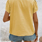 Notched Short Sleeve Blouse