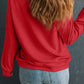 Letter Graphic Round Neck Long Sleeve Sweatshirt