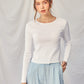 Idem Ditto Twisted Backless Long Sleeve Knit Top