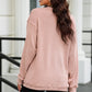 Valentine’s Day Bow Drop Shoulder Long Sleeve Sweatshirt