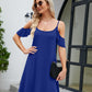 Ruffled Scoop Neck Mini Dress