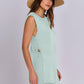 Mandy Side Slit Round Neck Tank and Shorts Sweater Set