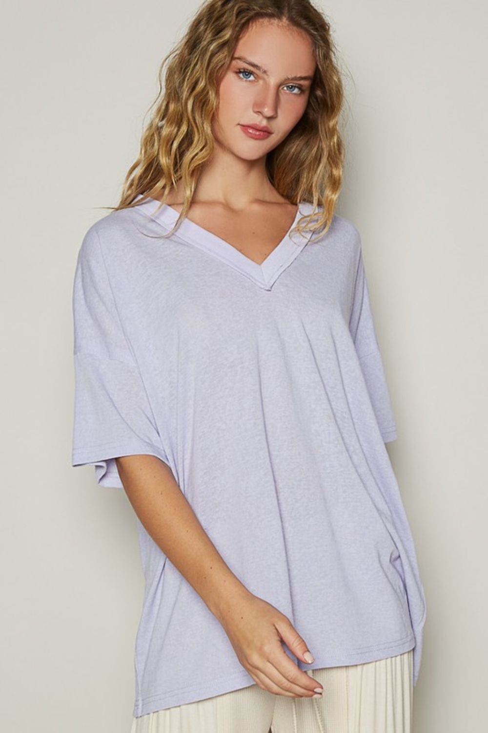 POL V-Neck Half Sleeve T-Shirt *