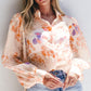 Printed Collared Neck Long Sleeve Shirt