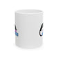 I Need Coffee with Tired Image of Cat Ceramic Mug, (11oz, 15oz) | Made to Order