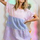 BiBi Plaid Color Block Tiered Top - Brand BiBi